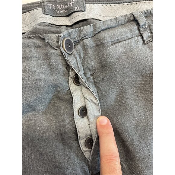 Transit Uomo Mens‎ Gray 100% Linen Made in Italy Size XL resort Luxury - Picture 6 of 9